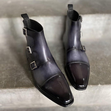 Alex Triple Monk Boots - Alexfiveusa