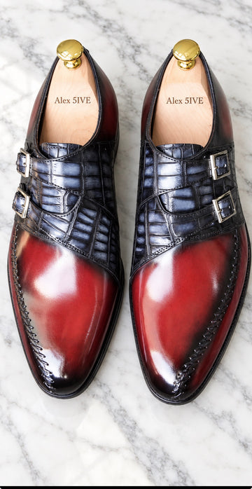 Croco (Grey & Red)